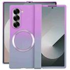 For Samsung Galaxy Z Fold5 Liquid PC Gradient MagSafe Phone Case(Purple Grey) - 1