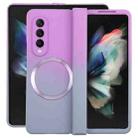 For Samsung Galaxy Z Fold4 Liquid PC Gradient MagSafe Phone Case(Purple Grey) - 1