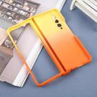 For Samsung Galaxy Z Fold4 Liquid PC Gradient MagSafe Phone Case(Yellow Orange) - 3