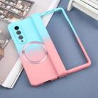 For Samsung Galaxy Z Fold4 Liquid PC Gradient MagSafe Phone Case(Blue Pink) - 2