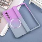 For Samsung Galaxy Z Fold3 Liquid PC Gradient MagSafe Phone Case(Purple Grey) - 2