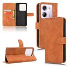 For Xiaomi Poco M7 Pro 5G Skin Feel Magnetic Flip Leather Phone Case(Brown) - 1