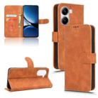 For Xiaomi Poco X7 Pro / Redmi Turbo 4 Skin Feel Magnetic Flip Leather Phone Case(Brown) - 1