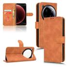 For Xiaomi 15 Ultra Skin Feel Magnetic Flip Leather Phone Case(Brown) - 1