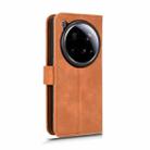 For Xiaomi 15 Ultra Skin Feel Magnetic Flip Leather Phone Case(Brown) - 3