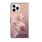 For iPhone 16 Pro Max Fresh Painted Leather Phone Case(Ceramic Flowers) - 3