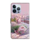 For iPhone 16 Pro Fresh Painted Leather Phone Case(Garden) - 3