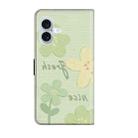 For iPhone 16 Plus Fresh Painted Leather Phone Case(Fresh Flowers) - 3