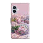 For iPhone 16 Plus Fresh Painted Leather Phone Case(Garden) - 3