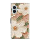 For iPhone 16 Fresh Painted Leather Phone Case(Sunflower) - 3
