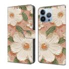 For iPhone 15 Pro Fresh Painted Leather Phone Case(Sunflower) - 1