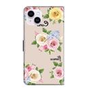 For iPhone 15 Plus Fresh Painted Leather Phone Case(Colored Flowers) - 3