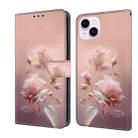 For iPhone 15 Fresh Painted Leather Phone Case(Ceramic Flowers) - 1