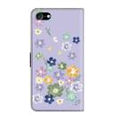 For iPhone 7 / 8 / SE 2022 Fresh Painted Leather Phone Case(Purple Floral) - 3