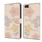 For iPhone 7 / 8 / SE 2022 Fresh Painted Leather Phone Case(Beige Flowers) - 1