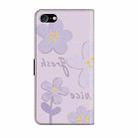 For iPhone 7 / 8 / SE 2022 Fresh Painted Leather Phone Case(Small Lilac Flowers) - 3