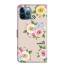 For iPhone 12 / 12 Pro Fresh Painted Leather Phone Case(Colored Flowers) - 3