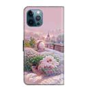 For iPhone 12 Pro Max Fresh Painted Leather Phone Case(Garden) - 3