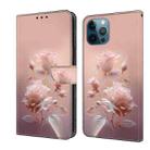 For iPhone 12 Pro Max Fresh Painted Leather Phone Case(Ceramic Flowers) - 1