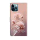 For iPhone 12 Pro Max Fresh Painted Leather Phone Case(Ceramic Flowers) - 3