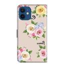 For iPhone 12 mini Fresh Painted Leather Phone Case(Colored Flowers) - 3