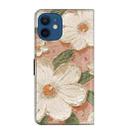For iPhone 12 mini Fresh Painted Leather Phone Case(Sunflower) - 3