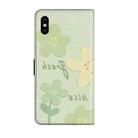 For iPhone X / XS Fresh Painted Leather Phone Case(Fresh Flowers) - 3