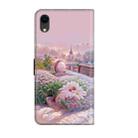 For iPhone XR Fresh Painted Leather Phone Case(Garden) - 3