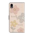 For iPhone XR Fresh Painted Leather Phone Case(Beige Flowers) - 3