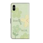 For iPhone XS Max Fresh Painted Leather Phone Case(Fresh Flowers) - 3