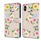 For iPhone XS Max Fresh Painted Leather Phone Case(Colored Flowers) - 1