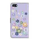 For iPhone 7 Plus / 8 Plus Fresh Painted Leather Phone Case(Purple Floral) - 3