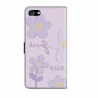 For iPhone 7 Plus / 8 Plus Fresh Painted Leather Phone Case(Small Lilac Flowers) - 3