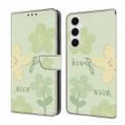 For Samsung Galaxy S24+ 5G Fresh Painted Leather Phone Case(Fresh Flowers) - 1
