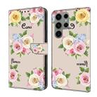 For Samsung Galaxy S24 Ultra 5G Fresh Painted Leather Phone Case(Colored Flowers) - 1