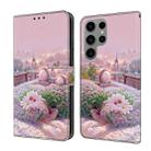 For Samsung Galaxy S23 Ultra 5G Fresh Painted Leather Phone Case(Garden) - 1