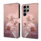 For Samsung Galaxy S23 Ultra 5G Fresh Painted Leather Phone Case(Ceramic Flowers) - 1