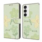 For Samsung Galaxy S23+ 5G Fresh Painted Leather Phone Case(Fresh Flowers) - 1