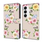 For Samsung Galaxy S23+ 5G Fresh Painted Leather Phone Case(Colored Flowers) - 1