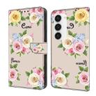 For Samsung Galaxy S23 5G Fresh Painted Leather Phone Case(Colored Flowers) - 1