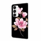 For Samsung Galaxy S23 5G Fresh Painted Leather Phone Case(Black Flowers) - 3