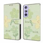 For Samsung Galaxy S22 5G Fresh Painted Leather Phone Case(Fresh Flowers) - 1