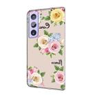 For Samsung Galaxy S22+ 5G Fresh Painted Leather Phone Case(Colored Flowers) - 3