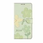 For Samsung Galaxy S22 Ultra 5G Fresh Painted Leather Phone Case(Fresh Flowers) - 2