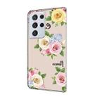 For Samsung Galaxy S21 Ultra 5G Fresh Painted Leather Phone Case(Colored Flowers) - 3