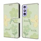 For Samsung Galaxy S21+ 5G Fresh Painted Leather Phone Case(Fresh Flowers) - 1