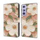 For Samsung Galaxy S21+ 5G Fresh Painted Leather Phone Case(Sunflower) - 1