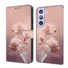 For Samsung Galaxy S21 FE 5G Fresh Painted Leather Phone Case(Ceramic Flowers) - 1