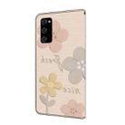 For Samsung Galaxy S20 FE Fresh Painted Leather Phone Case(Beige Flowers) - 3