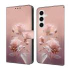 For Samsung Galaxy A55 5G Fresh Painted Leather Phone Case(Ceramic Flowers) - 1